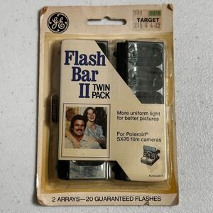 GE General Electric Flash Bar II Twin Pack Polaroid SX-70 Instant Camera VTG NOS